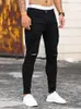 メンズジーンズファッションストリートリッピングピュアブラックストレッチタイトな小さな足の鉛筆パンツボーイフレンドクラブ衣類デニムロパHOMBRE 230330