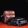 Bortkyror äkta lädermäns singel axelkontor portfölj högkvalitativ affärsmessenger handväska lyxiga crossbody bärbara väskor