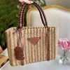 Bolsa de praia de grife Bolsas de palha Bolsa de tricô de verão feminina Bolsas de cesta para meninas bonitas de compras tecido Bolsa pequena dicky 2023