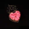 Dekorative Blumenkränze Eisenkorb Rose Geschenk Seifenkiste Liebhaber Blumengeschenke Valentinstag Dekoration Tropfen Liefern Dhpt2