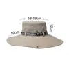 HBP BRIM HATS FÖR MÄN Bred utomhusfiske Solskyddsmedel Solskade Bucket Hat Male Fashion Breattable Moisture Wicking Sunhat Big Eave Fisherman Cap E51 P230327