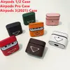 Designer Airpod Case hörlurar Tillbehör för AirPod Pro 2 Fall 3: a 2: a AirPods Pro 3 Bluetooth Earphone Protection Triangle P Earphone Package Charge Box Hook