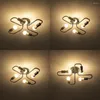 Kroonluchters Modern Led plafond kroonluchter lichten voor woonkamer slaapkamer dineren studie witte zwarte goudbuizen armaturen