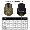 Heren Vesten 4pc Silk Party Wedding Gold Paisley Solid Floral Waistcoat Packen Square Tie Set Set Barrywang BM 230329