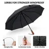 Umbrellas Luxury automatic men's business umbrella UV resistant beach umbrella Portable folding car wind and rain umbrella 230330