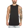 Männer Tanktops 2023 Männer Stil Blank Baumwolle Lose Weste Lange Fitness Sport Elastische Jugend Sommer Benutzerdefinierte LOGO