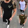 Męskie koszulki męskie koszulki Summer Slim Fit Short Shirt Designer Mięsień Mięsień Top Gym TEE