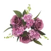 Fiori decorativi Fiore artificiale Pregevole fattura Simulazione Rosa Candeliere nuziale Imitazione