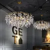 Pendellampor ljuskrona lyster kristalllampa guldgren lamparas moderna salones el grandes modern ledning