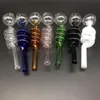 Curved Glass Oil Burner Pipe 5.5 inch Mini Thick Pyrex Smoking Pipes Colorful Tube Burners For Water Bong Accessories