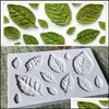 Moldes de cozimento Rose Leaves Silicone Soap Mold Acessórios