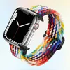 Apple Watch Band 38mm 40mm 41mm 42mm 44mm 45mm 49mm esnek kayışlarla uyumlu örgülü solo döngü Iwatch Serisi 8 7 6 5 4 3 2 1 SE Ultra