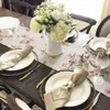 Runner da tavola Bel tavolo di coniglio pasquale con fiori di pesco Decorazione stagionale della tavola primaverile Cena a tema pasquale 230329