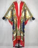 Roupas étnicas Roupas Africanas 2023 Impresso Silk Bohemian Beach Kaftan Mulheres Duster Casaco Plus Size Médio Oriente Longo Cardigan Kimonos Fo