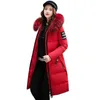 Femmes Trench Coats Qualité 2023 Hiver Femmes Long Manteau Chaud Fausse Fourrure À Capuche Parkas Femme Ouatée Doudoune Coton Vêtements