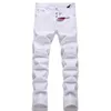 Heren jeans zwart Jeans voor heren rechte elastische broek borduurwerk mode broek streetwear stijl met gebroken gat herenkleding maat 28 tot 38 luxe broek