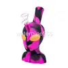 Hookahs 8inches Silicone Alien Face Water Pipes with glass bowl smoke accessory dab oill rigs for wholesale