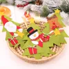 Christmas Decorations 3pcs/lot Lovely Cartoon Knife And Fork Holder Bags Tableware Pouch Pocket For Home 20% Off