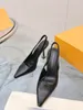 2023 mode femmes chaussures pompes talons hauts Sexy bout pointu perle Mules Slingback piste sort couleur fête de mariage-049