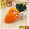 Brinquedos de cachorro Chews Cenout Plush Chew Squeaker Toy Vegetais Shape Pet Puppy Drop Drop Home Garden Supplies DHJSC