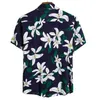 Camisas casuais masculinas 2023 New Men Shirts Hawaiian Camicias Casual One Button Shirts Wild Pineapple Print Summer Brecha Bloups Lapeel Streetwear Tops W0328