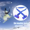 Sacs de plein air Nylon ski pôle épaule transporteur Portable réglable Ski poignée main portant protection fixe pour Snowboard