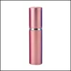 Packing Bottles Aluminium Per Bottle 5 Ml Portable Refillable Glass Aluminum Sprayer Empty Cosmetic Vial Atomizer Travel Drop Delive Dheyd