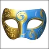Party Masks Retro Half Face Mask For Roman Gladiator Halloween Venetian Masquerade Men Cosplay Carnaval Easter Drop Delivery Home Ga Dhgxo