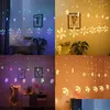 Christmas Decorations Snowflake Led String Lights Moon Star Curtain Festival Rgb Night Decoration Drop Delivery Home Garden Dhjzu