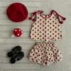 Kleidung Sets Kleinkind Mädchen Kleidung 2023 Sommer Marke Designer Baby T-shirts Dot Leopard Print Jungen Shorts Mode Hosen Kinder Outfit Set