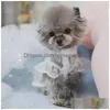 Dog Apparel Luxury Designer Pet Supplies Lace Breathable Teddy Cat Legs Wear Clothes Xxsxssmlxlxxl Drop Delivery Home Garden Dhxsr