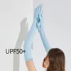 Podkładki kolanowe 51 cm Super długie rękawiczki przeciwpoślizgowe rowery lodowe jedwabne słoneczne rękawy ramię UPF50 UV Kobiety letnie na zewnątrz palec
