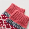 Socks Hosiery 5 pairs of 1 batch of Witner thick warm wool women's socks Vintage Christmas socks Color socks Gift Moda Women's socks 230330