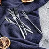 Flatware Sets 3 Pieces Cake Forks Stainless Steel Pastry Cookie Picks Bar El Cafe Home Kitchen Cutlery Tableware