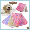 Kennels Pens Pet Blanket Paw Prints Blankets For Hamster Cat And Dog Soft Warm Fleece Mat Bed Er Drop Delivery Home Garden Supplies Dhzl4