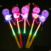 Juldekorationer LED -blinkande pinnar Lyser Toys Kids Snowman Decorative With Glow Stick Baby Ny Year Gifts Drop Delivery Hom DH78G