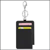 Party Favor SubliMation KeyChain Wallet Holder Sundries Pu Leather ID Badge Card Holders Blocking Pocket For Offices School Driver L DHYV8