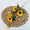 Kwiaty dekoracyjne 76 cm sztuczny kwiat słonecznika długi gałąź wysokiej jakości stokrotki