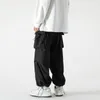 Мужские брюки-карго, повседневные летние карманы с карманами, модные свободные брюки в стиле ретро, уличная одежда Harajuku 230329