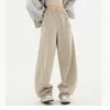 Spodnie damskie luźne kobiety w lupgy y2k koreańskie mody mody samice żeńskie talia streetwearne spodnie vintage swobodne joggery 230330