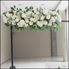 Ghirlande Di Fiori Decorativi 100 Cm Fila Di Seta Artificiale Rosa Peonia Fiore Sfondo Disposizione Della Parete Arco Decorazione Fai Da Te Goccia Dhkqg