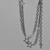 Gargantilla Y2k Goth Punk Hollow Star collares para niña mujer pentagrama cadenas E Fairy Grunge Goblincore Alt Accesorios