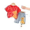 Vêtements pour enfants garçons Imprimé d'été Fashion à manches courtes à manches décontractées Baby Boy Boy Set Toddler Cartoon Mignon Suit Enfants Vêtements