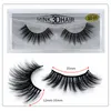 2 paires de Faux cils en vison 6D, bande sans couture, Extensions de cils vaporeux, Style croisé, doux, réutilisables, sans cruauté envers les animaux, 522