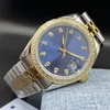 Zwarte diamant ro lex gouden horloge voor man hombre montre luxe femme montre de luxe automatiseren reloj datum gewoon mechanische lichtgevende datum jurk beste kwaliteit horloges