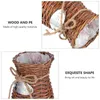 Вазы вазы Цветочная корзина Woven Wicker Rattan Rustic Seagrass Dear Decor Planter Высокая декоративная сельскохозяйственная ферма хранение