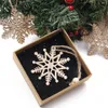 Inne imprezy imprezowe dostawy 12PCS Pudełko Vintage Snowflake Boże Narodzenie drewniane wisiorki ozdoby Dekoracje drzewa wiszące prezenty 230330