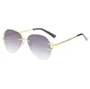 Venta al por mayor de nuevas gafas de sol de la marca de lujo Kajia, espejos de rana retro de metal de moda europea y americana para hombres, gafas de sol de alta calidad para mujeres