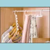 Hangers Racks Clothes 3D Space Saving Magic Clothing Closet Organizer With Hook White Color Drop Delivery Home Garden Housekee Org Dhdm5