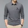 Hommes Polos Hommes Chemise D'affaires Automne T-shirt À Manches Longues Hazzys Casual Homme Fit Slim Coréen Vêtements Bouton s 230330